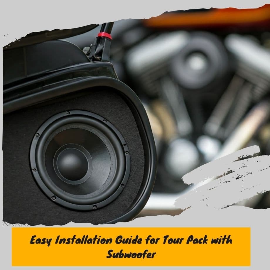 Subwoofer installed in motorcycle tour pack