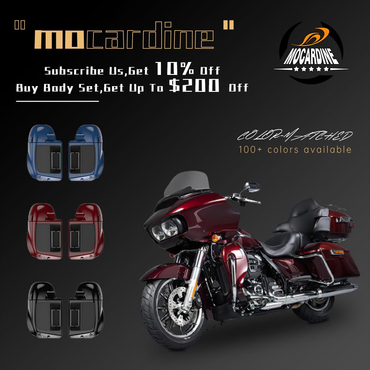 ZXMT Blue Batwing Fairing Kit For Harley Touring 1996-2013 – Includes Extended Saddlebags & Vented Leg Fairings