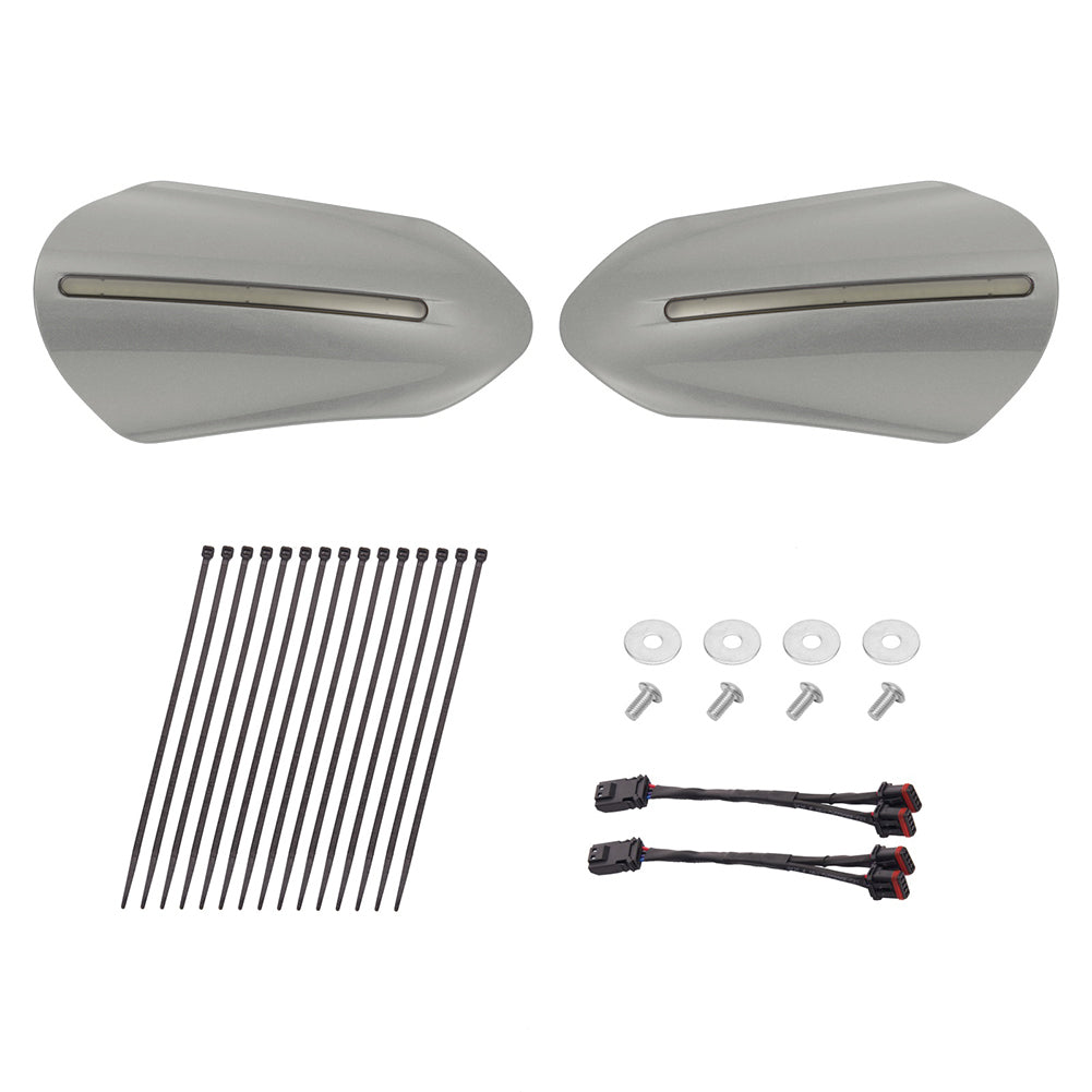 Color Matched hand guard with LED for Harley Touring & Softails