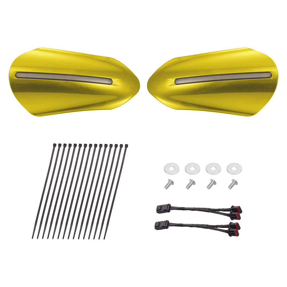 Color Matched hand guard with LED for Harley Touring & Softails