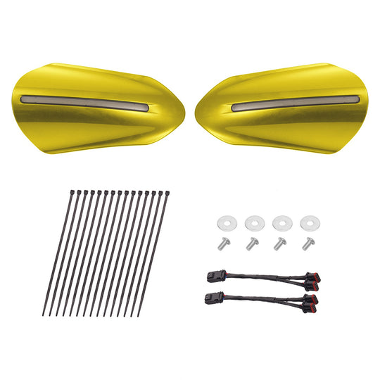 Color Matched hand guard with LED for Harley Touring & Softails
