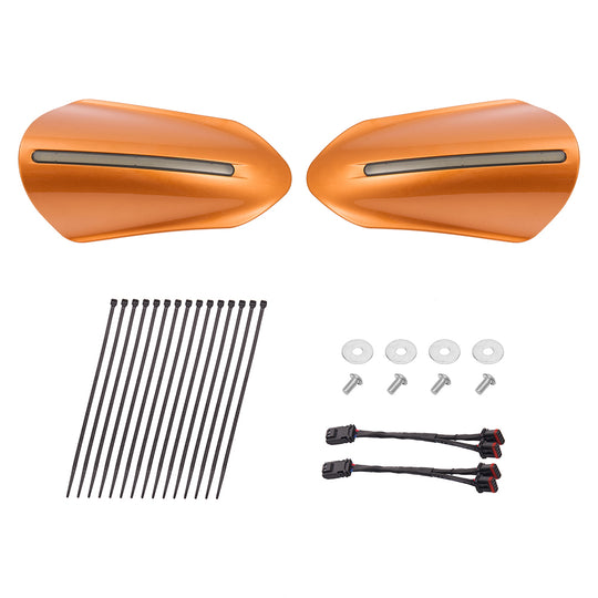 Color Matched hand guard with LED for Harley Touring & Softails