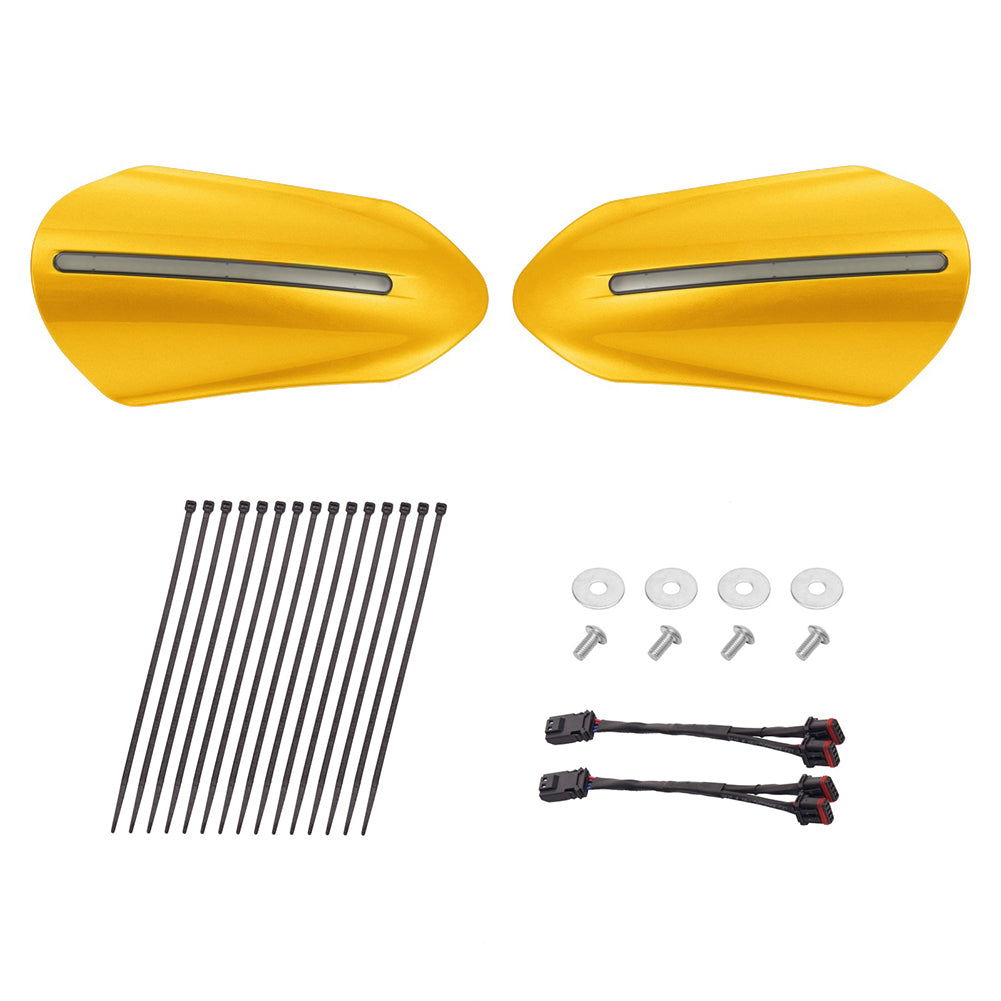 Color Matched hand guard with LED for Harley Touring & Softails