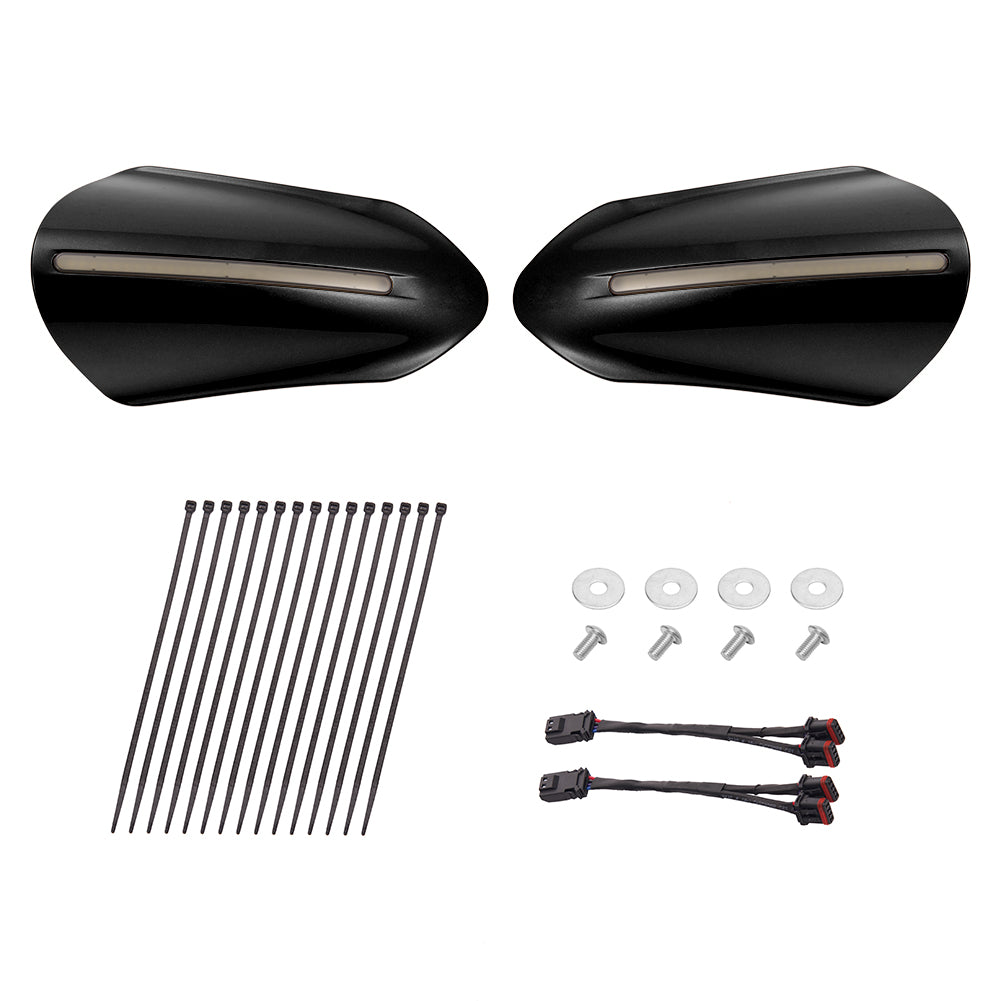 Color Matched hand guard with LED for Harley Touring & Softails