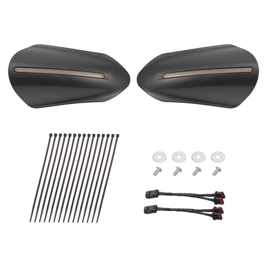 Color Matched hand guard with LED for Harley Touring & Softails