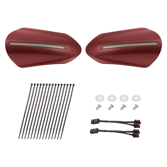 Color Matched hand guard with LED for Harley Touring & Softails
