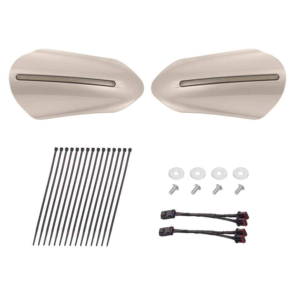 Color Matched hand guard with LED for Harley Touring & Softails