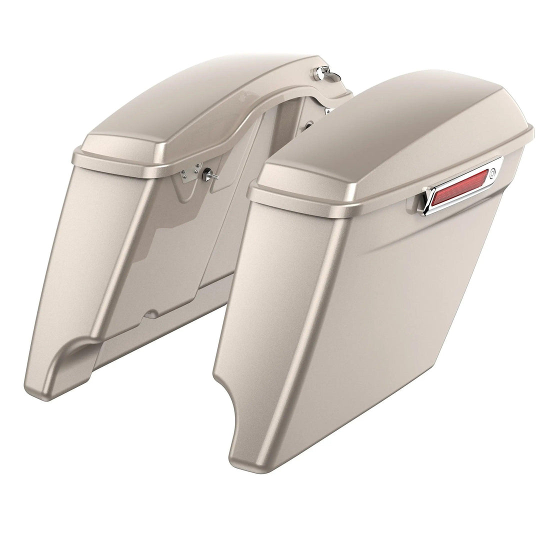 3.93'' STRETCHED SADDLEBAG BOTTOMS WITH LIDS FOR HARLEY DAVIDSON 2014+ TOURING - Mocardine