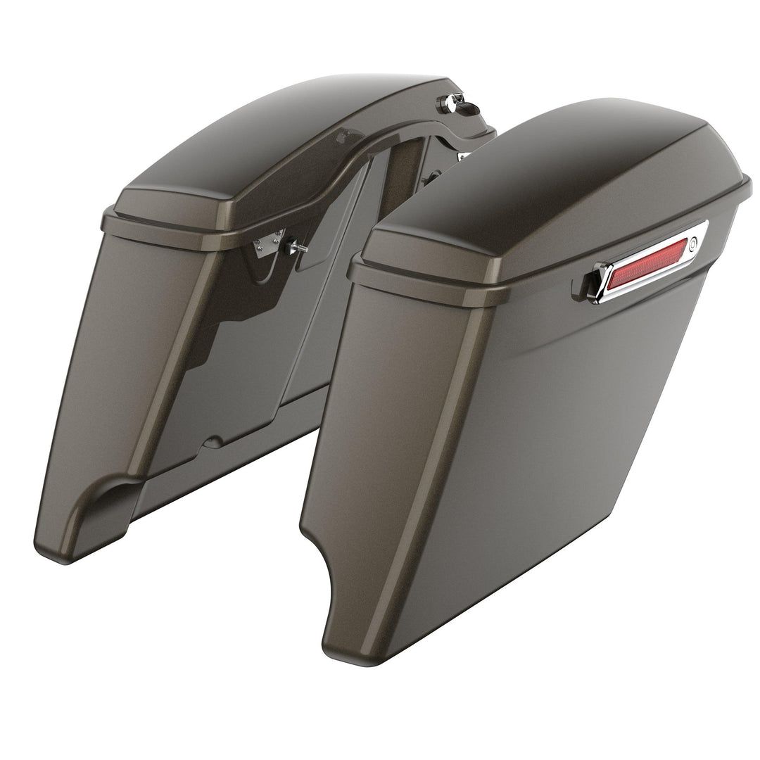 3.93'' STRETCHED SADDLEBAG BOTTOMS WITH LIDS FOR HARLEY DAVIDSON 2014+ TOURING - Mocardine