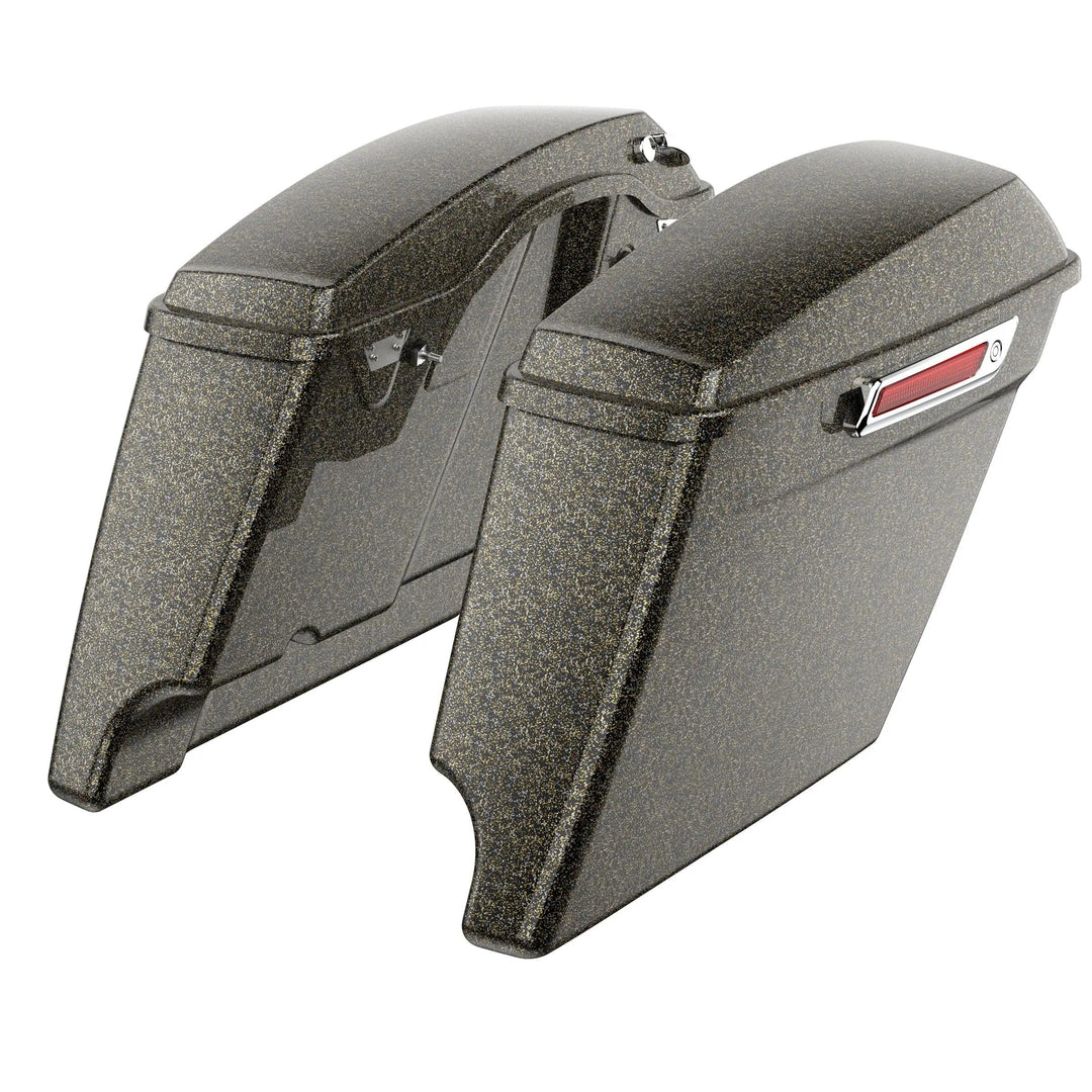 3.93'' STRETCHED SADDLEBAG BOTTOMS WITH LIDS FOR HARLEY DAVIDSON 2014+ TOURING - Mocardine