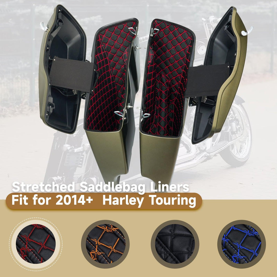 Saddlebag Liners Carpet Insert Fits for Harley ‘14-’23 - Mocardine