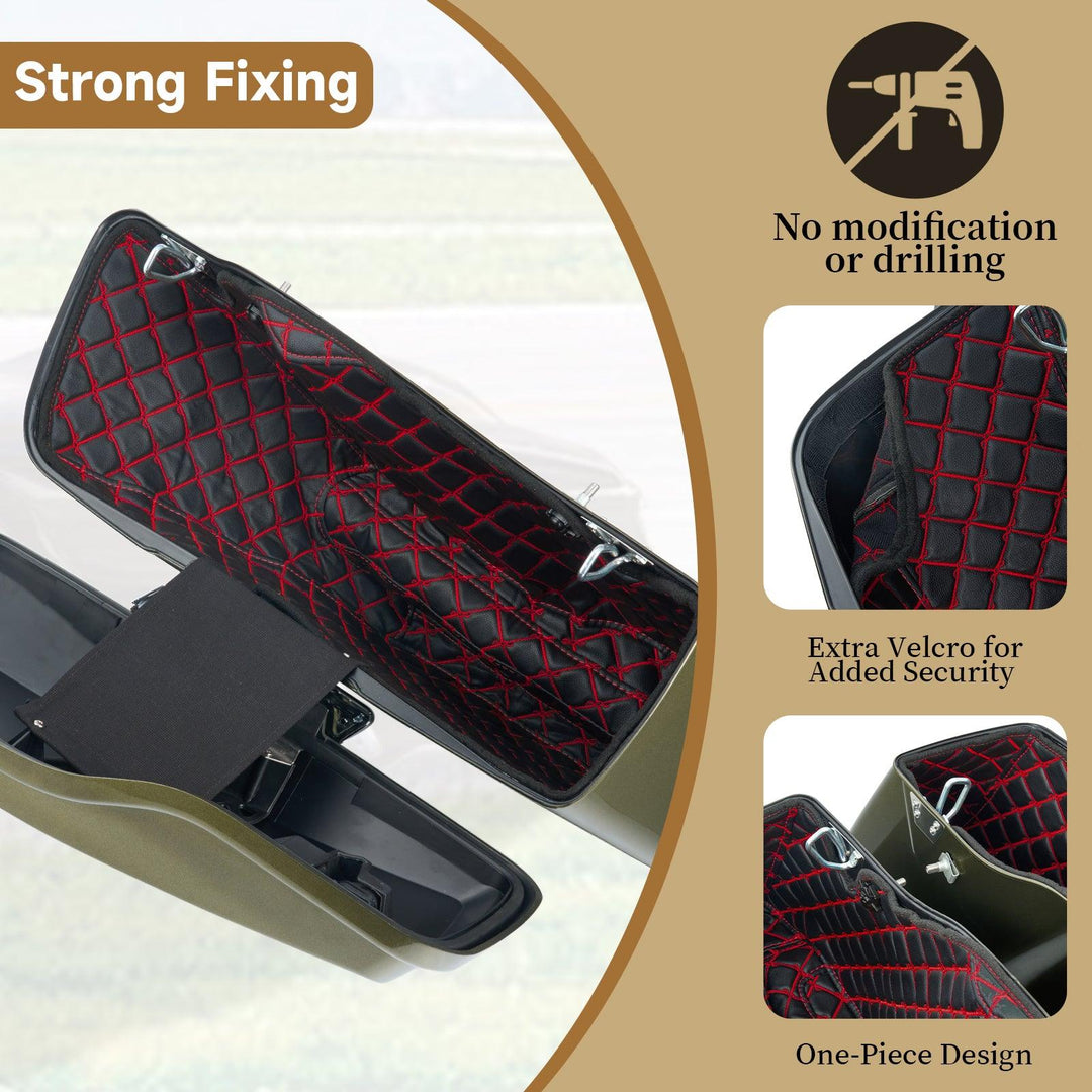 Saddlebag Liners Carpet Insert Fits for Harley ‘14-’23 - Mocardine