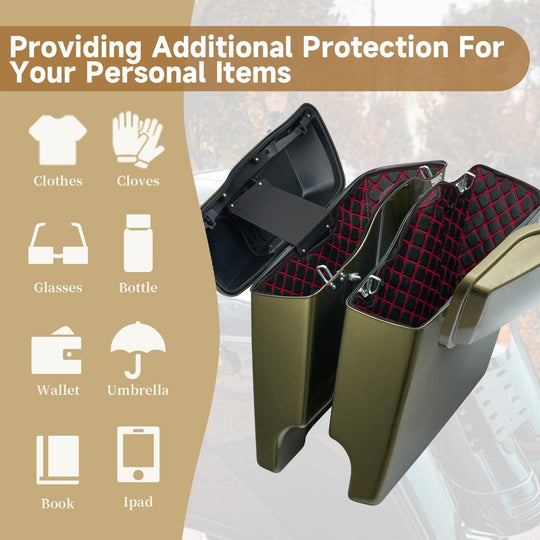 Saddlebag Liners Carpet Insert Fits for Harley ‘14-’23 - Mocardine