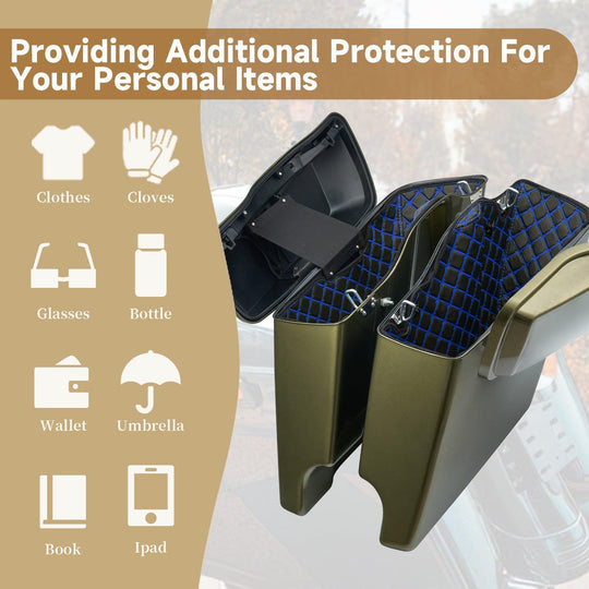 Saddlebag Liners Carpet Insert Fits for Harley ‘14-’23 - Mocardine