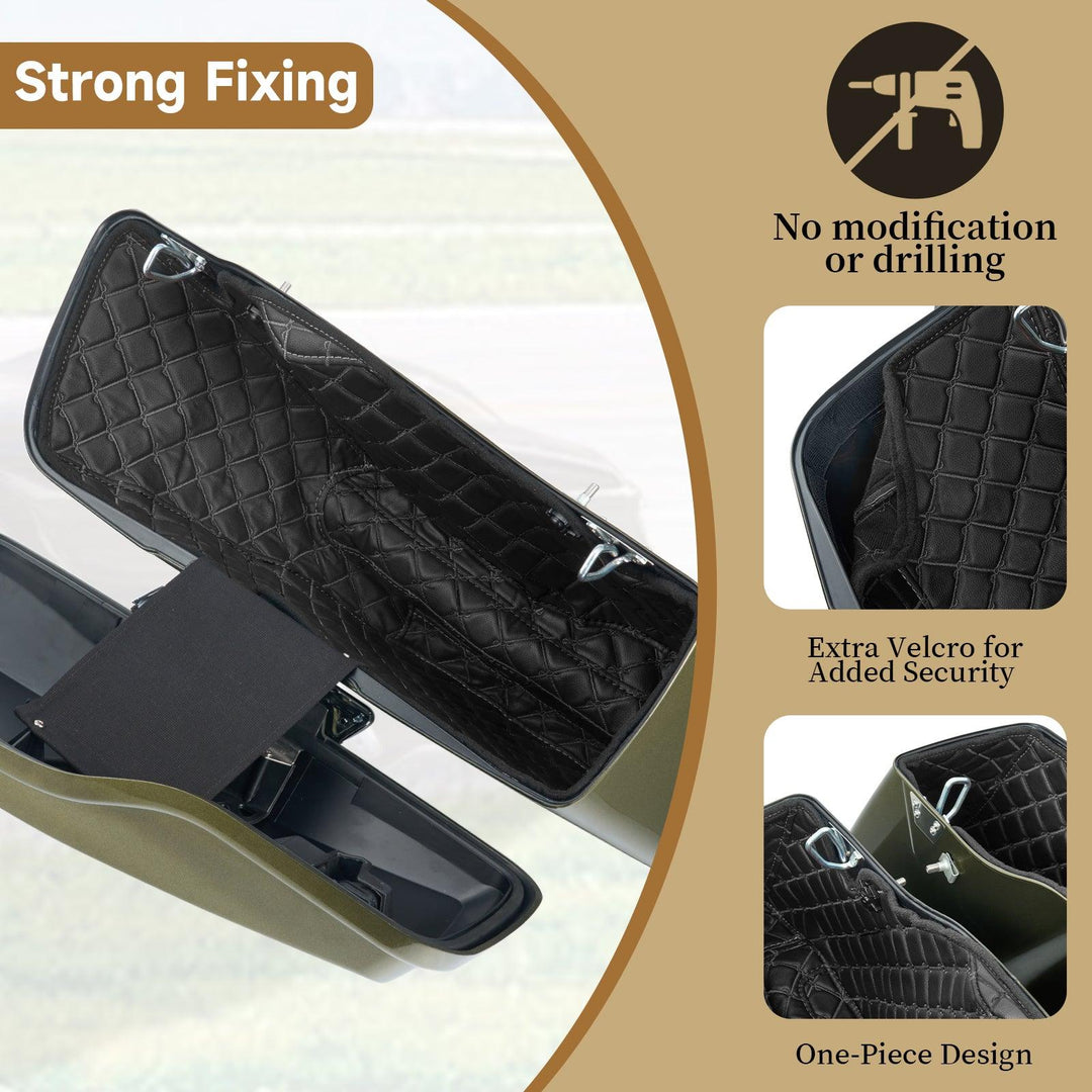 Saddlebag Liners Carpet Insert Fits for Harley ‘14-’23 - Mocardine