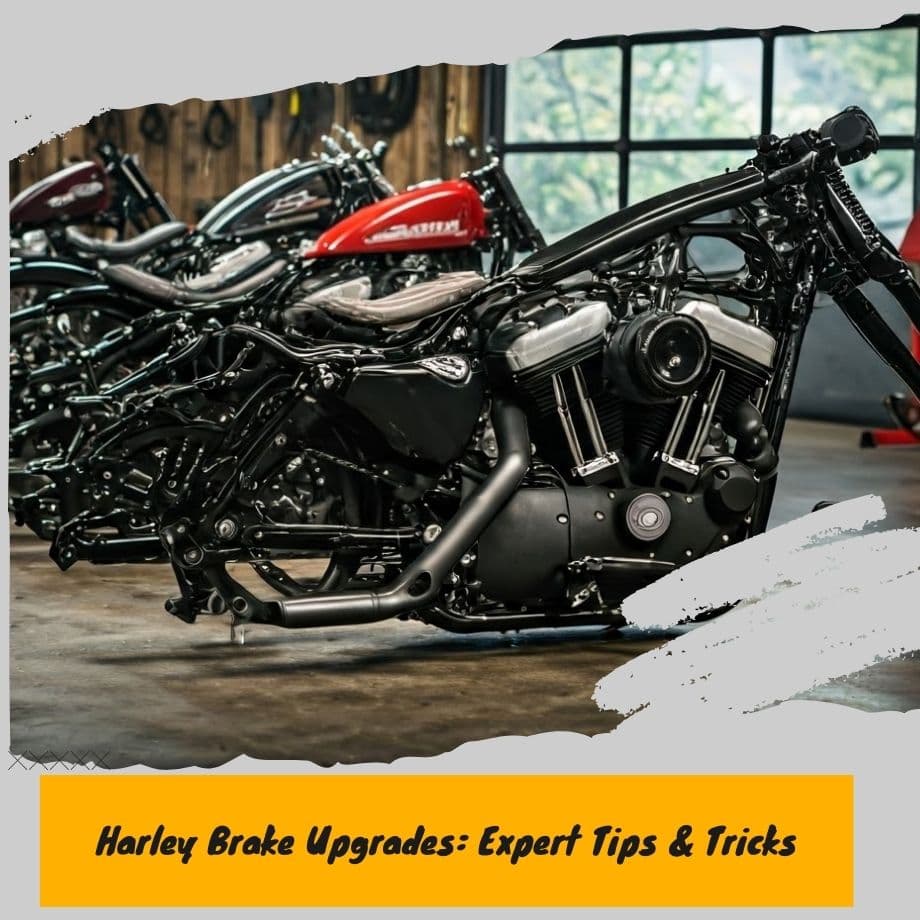 Various Harley-Davidson frames in garage