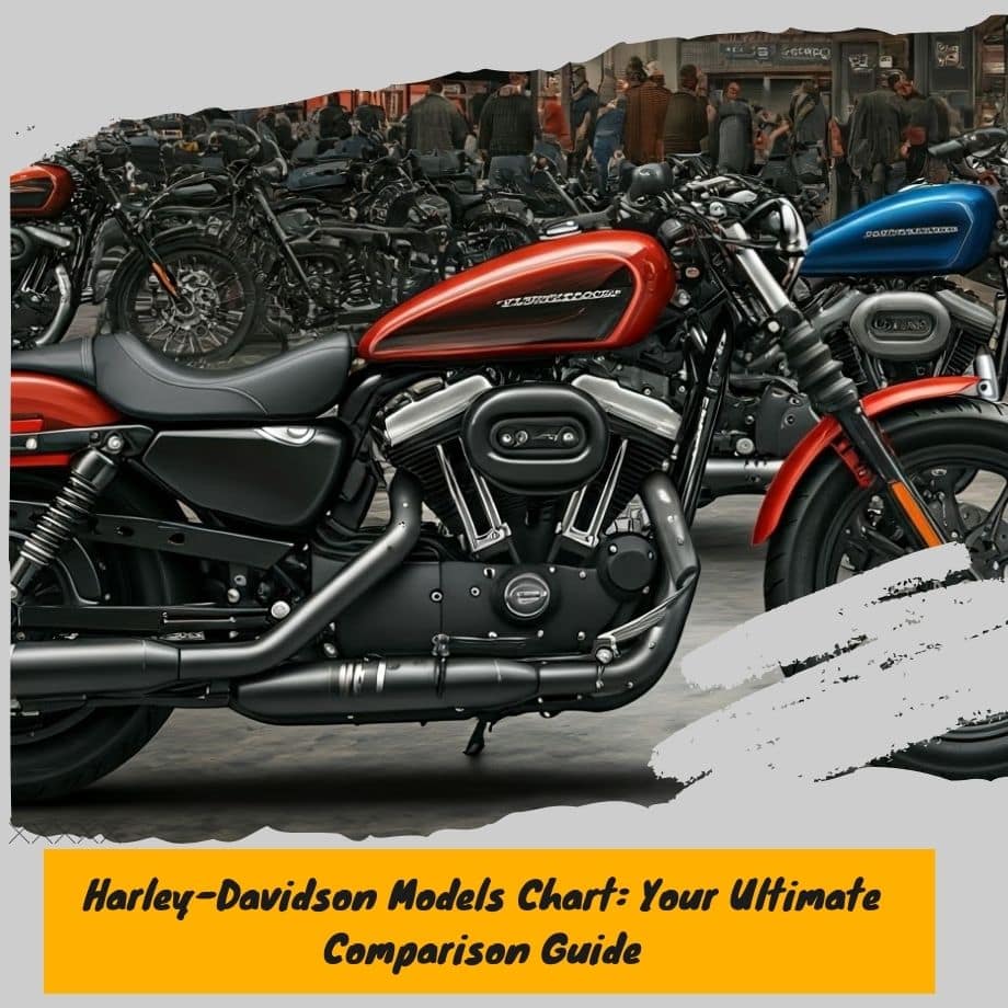 Vibrant illustration of Harley-Davidson bikes