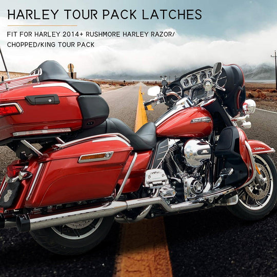 Harley Tour Pack Latches and Hinges: Color-Matched Kit for Mocardine, Razor, Chopped, and King Tour Paks