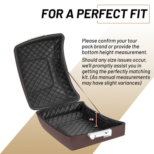 Tour Trunk Pack Organizer, Durable PU Leather Liner with Pockets