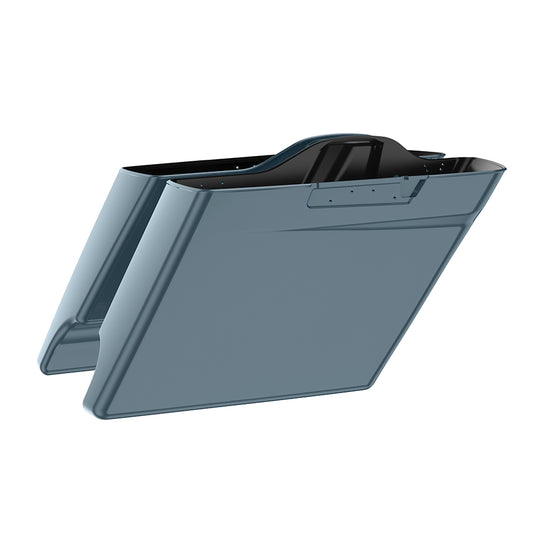 Sharkskin Blue 3.93" Stretched Saddlebag Bottoms & 6x9 speaker lids For H-D 2014+ Touring