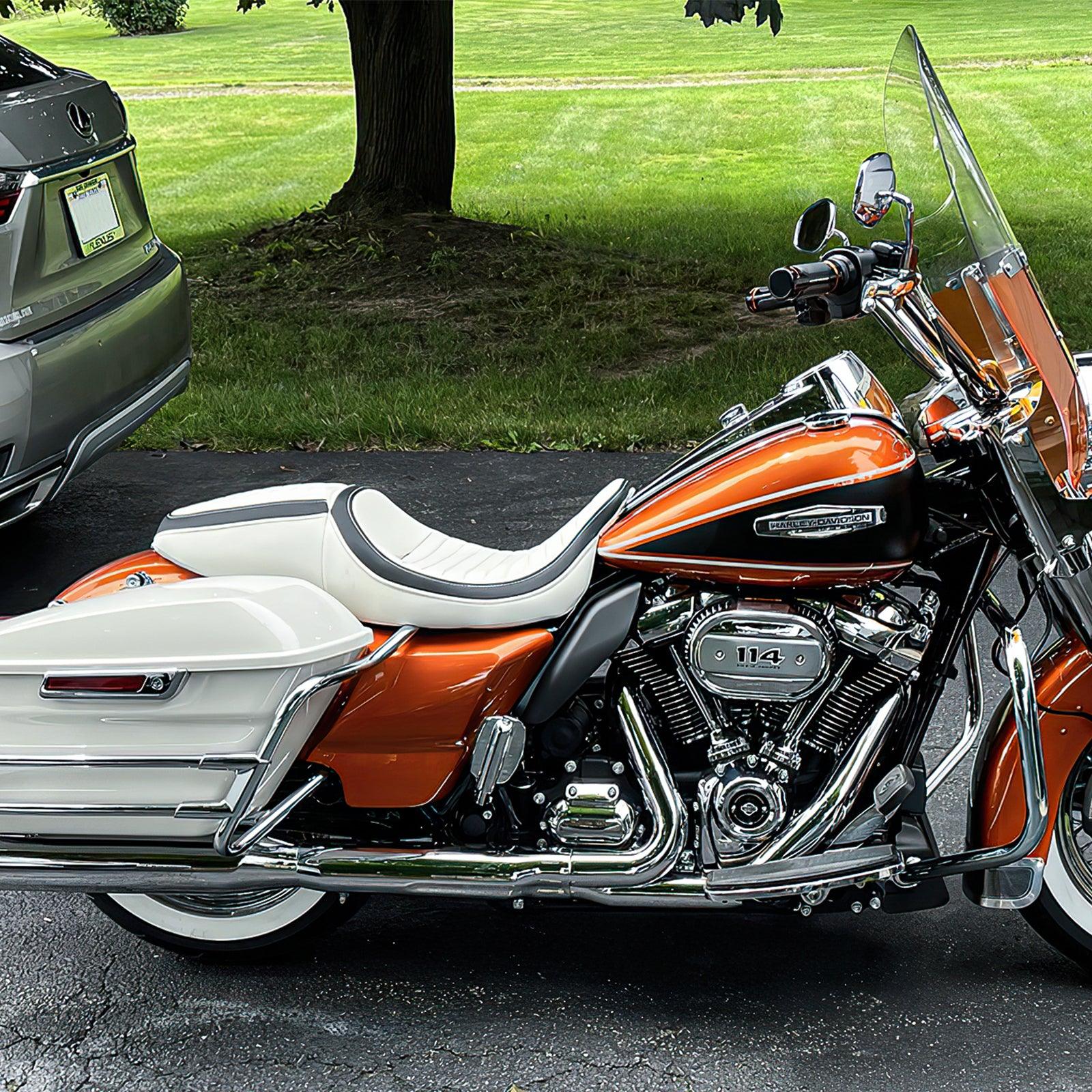 2-Up One-Piece Passenger Seat Fit for Touring and Tri Glide Models