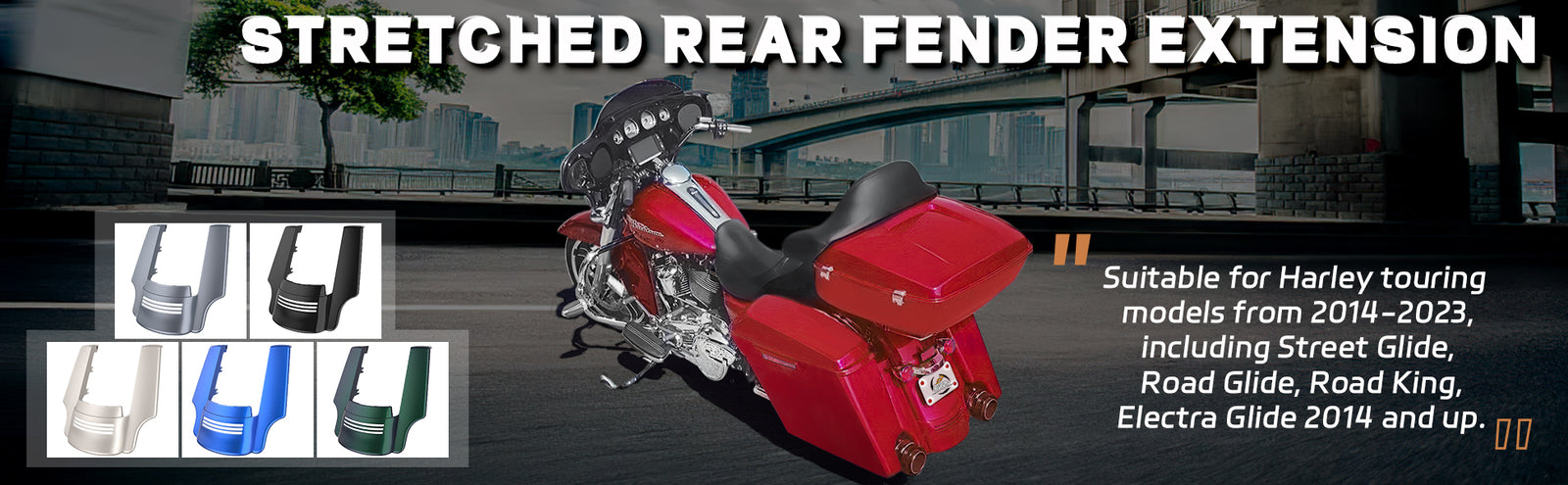 Harley Davidson Stretched Rear Fender