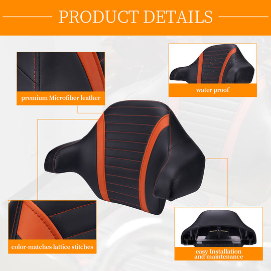 Wrap Around Backrest for King/Chopped Tour Trunk Pack For 2014-Later Touring