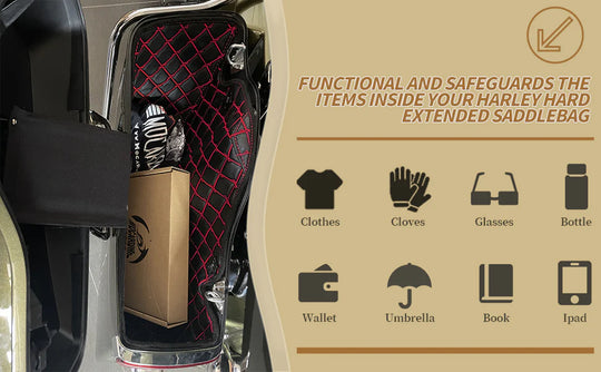 Saddlebag Liners Carpet Insert Fits for Harley 24+