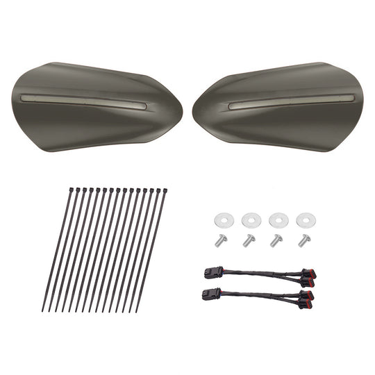 Color Matched hand guard with LED for Harley Touring & Softails