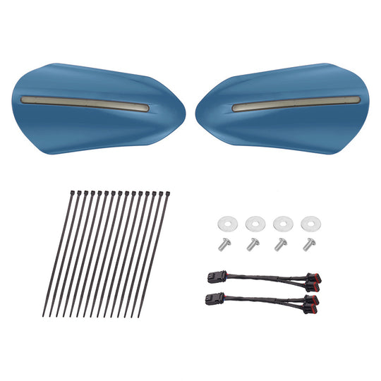 Color Matched hand guard with LED for Harley Touring & Softails