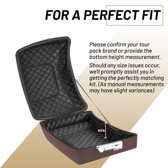 Tour Trunk Pack Organizer, Durable PU Leather Liner with Pockets