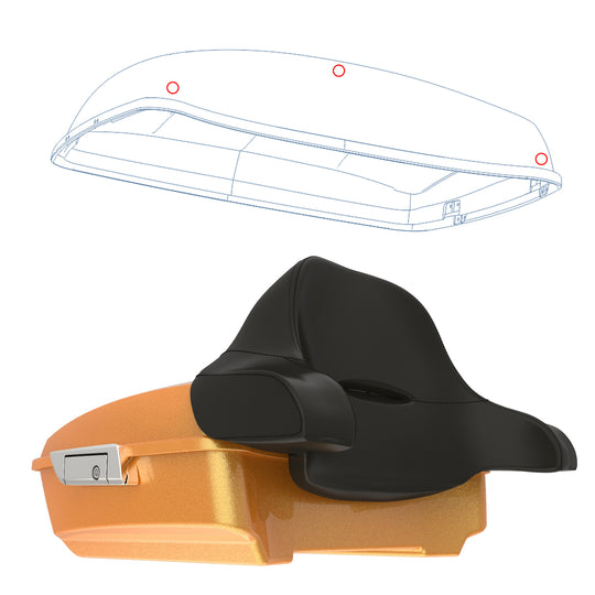 PRE-DRILL HOLES FOR TOUR TRUNK PACK BACKREST