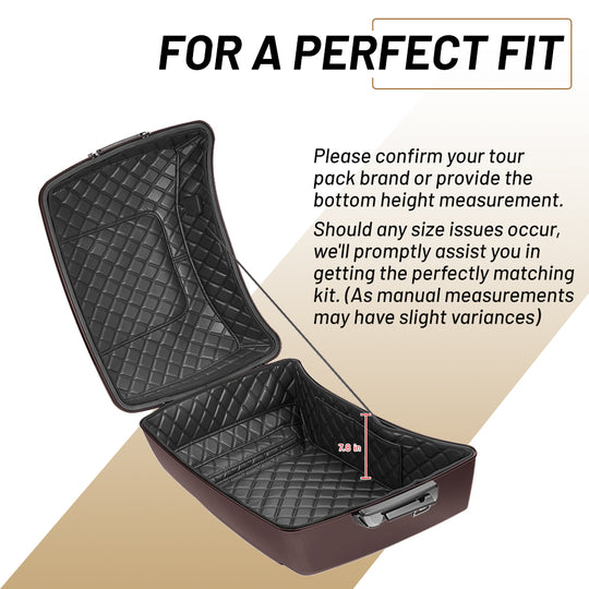 Tour Trunk Pack Organizer, Durable PU Leather Liner with Pockets