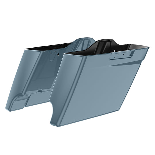 Sharkskin Blue 3.93" Stretched Saddlebag Bottoms & 6x9 speaker lids For H-D 2014+ Touring