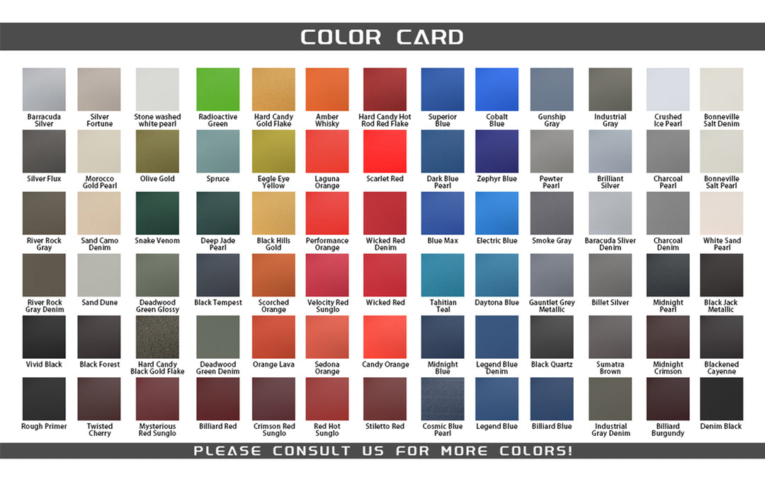 Colors of harley touring fender extension