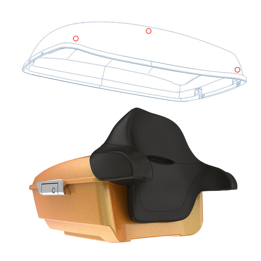 PRE-DRILL HOLES FOR TOUR TRUNK PACK BACKREST