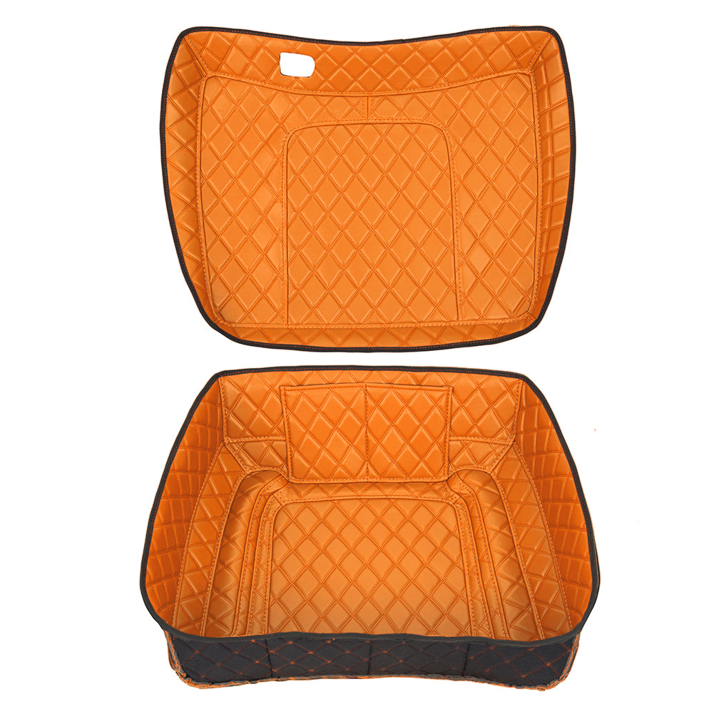 Harley Davidson Tour Pack Organizer – Custom Fit, Durable PU Leather Liner with 4 Pockets