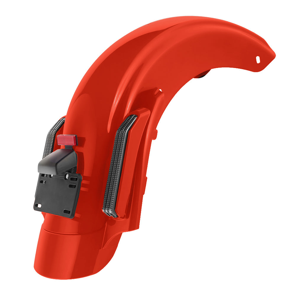 Color Matched CVO Rear Fender with Integrated LED Lights for Touring 2014-2026