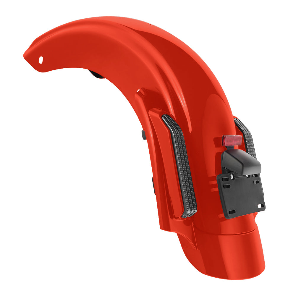 Color Matched CVO Rear Fender with Integrated LED Lights for Touring 2014-2026