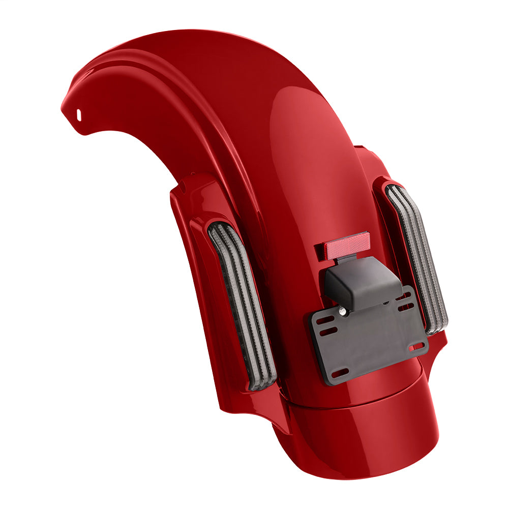 Color Matched CVO Rear Fender with Integrated LED Lights for Touring 2014-2026