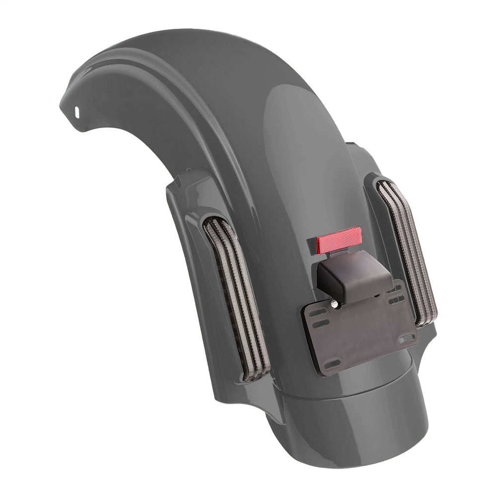 Color Matched CVO Rear Fender with Integrated LED Lights for Touring 2014-2026