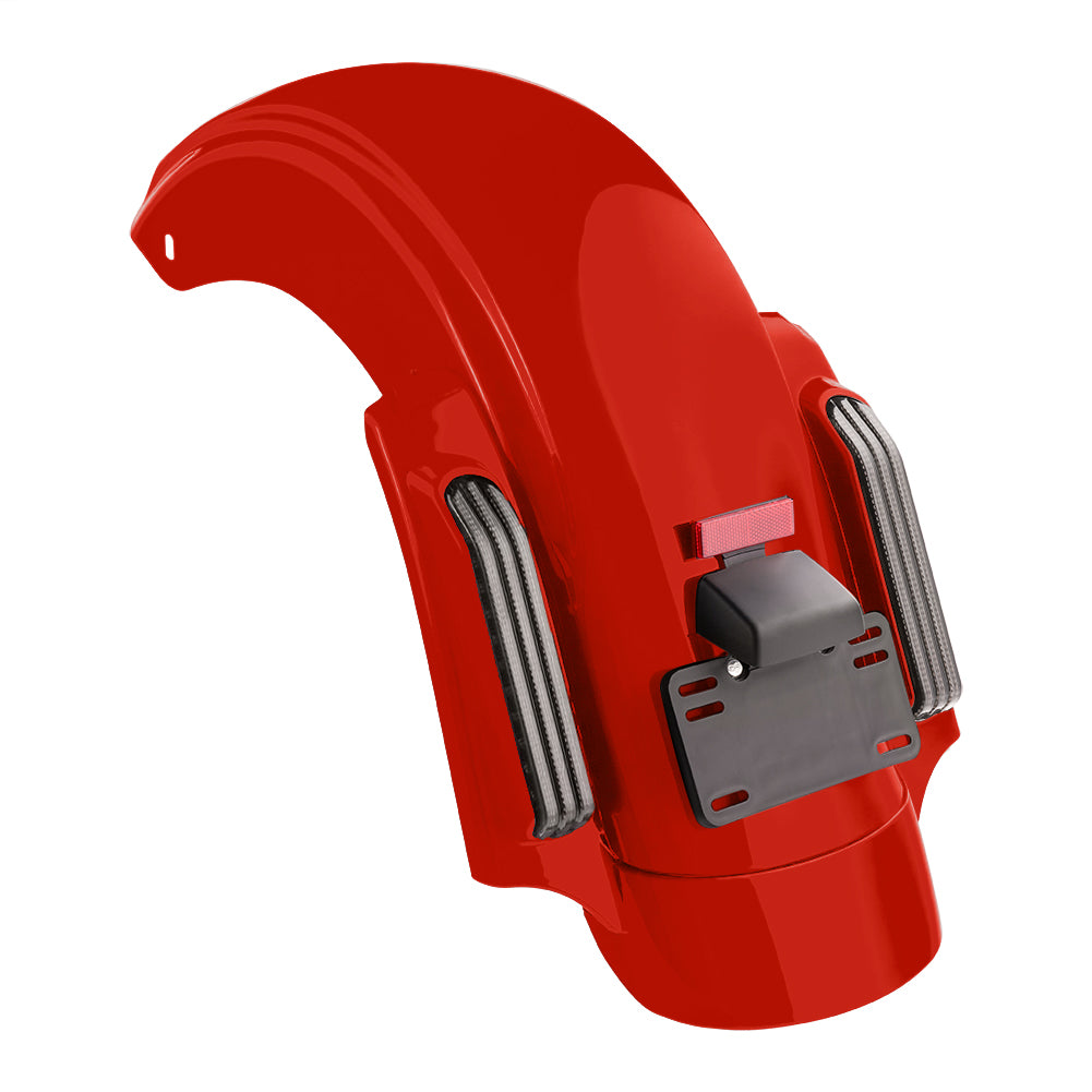 Color Matched CVO Rear Fender with Integrated LED Lights for Touring 2014-2026