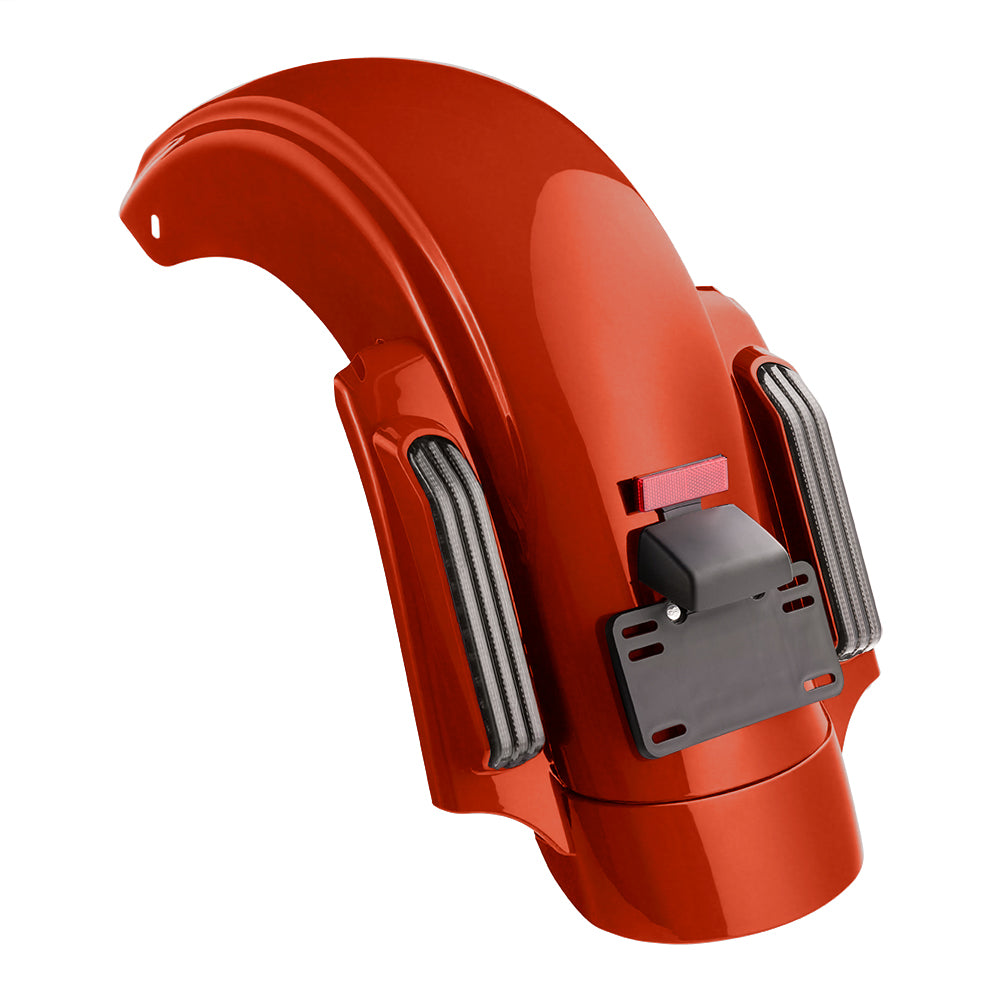Color Matched CVO Rear Fender with Integrated LED Lights for Touring 2014-2026
