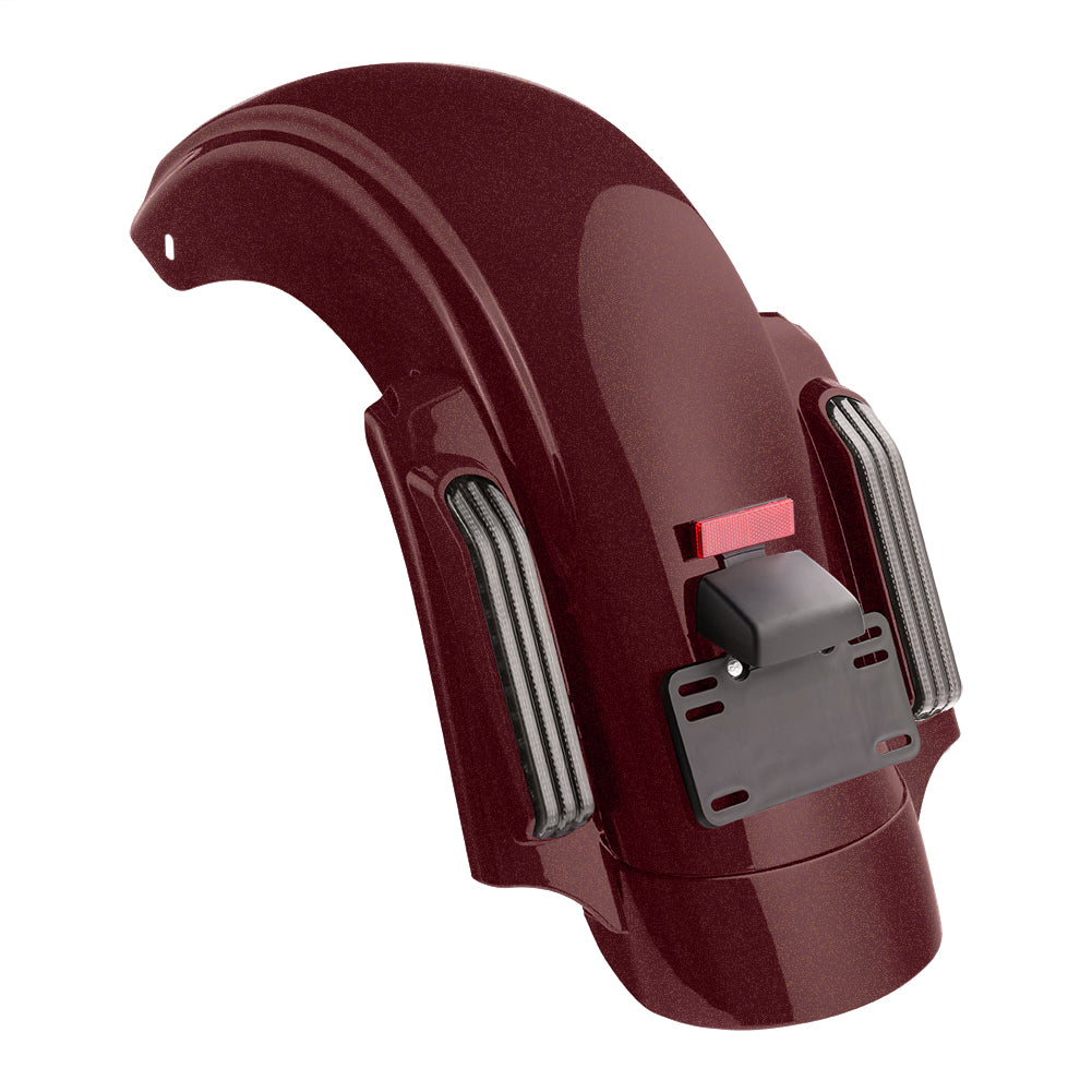 Color Matched CVO Rear Fender with Integrated LED Lights for Touring 2014-2026