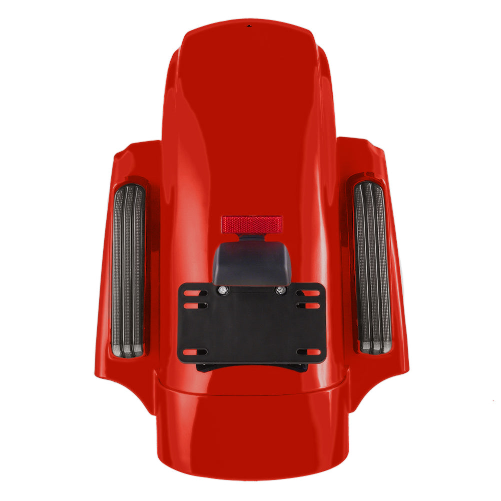 Color Matched CVO Rear Fender with Integrated LED Lights for Touring 2014-2026