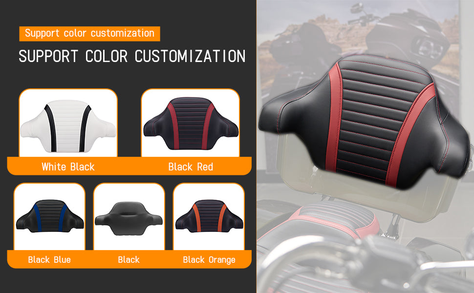 wrap around backrest motorcycle