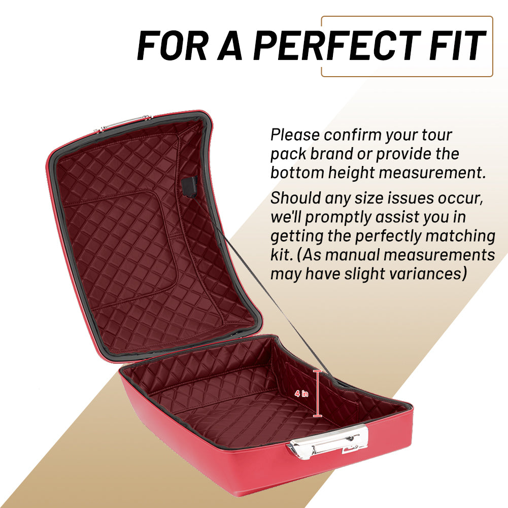 Tour Trunk Pack Organizer, Durable PU Leather Liner with Pockets