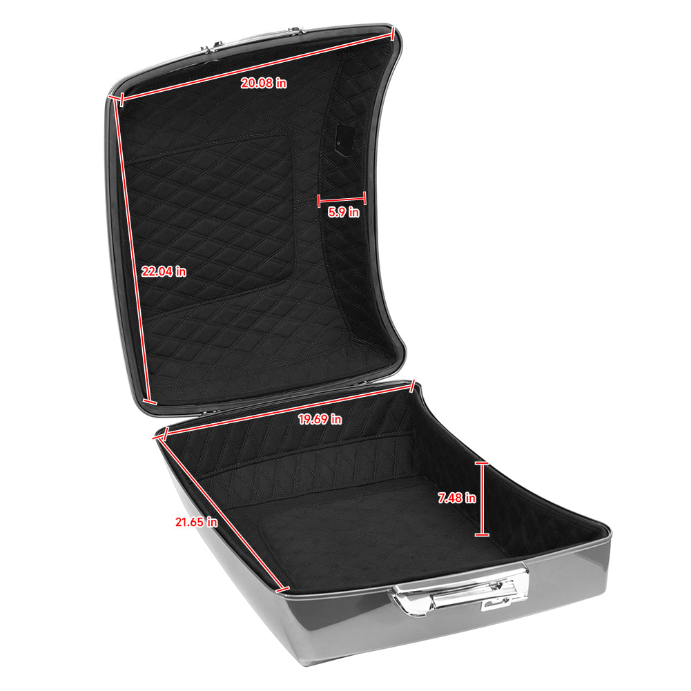 Tour Trunk Pack Liners Custom Stitching Liners Fit for 2014-2023 New Material More Abrasion-Resistant And Ductile Lozenge Pattern