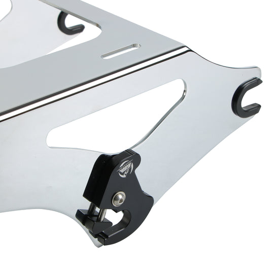 Two-Up Tour Trunk Pack Mount Black Detachable Tour Trunk Pack kit For Touring Trunk Pack