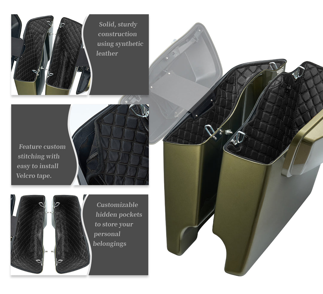 Saddlebag Liners Carpet Insert Fits for Harley 24+